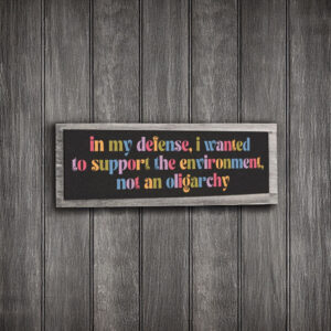 Anti Oligarchy Tesla Car Magnet, Anti Trump Tesla Owner Protest Humor