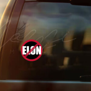 FCK TESLA - Anti Elon Round No Elon Sticker and Car Magnet