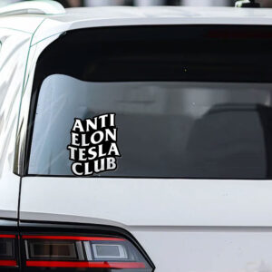 FCK TESLA - Anti Elon Tesla Club Sticker and Car Magnet