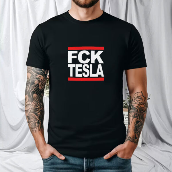 FCK TESLA T-Shirt - Anti Tesla Anti Elon Musk