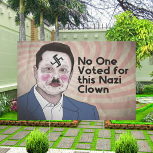 FUCK TESLA - Anti Elon Tesla - No One Voted for This Nazi Clown Yard Sign
