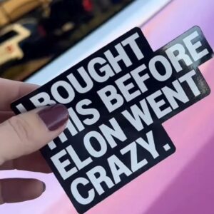 I Bought This Before Elon Went Crazy Tesla Bumper Sticker