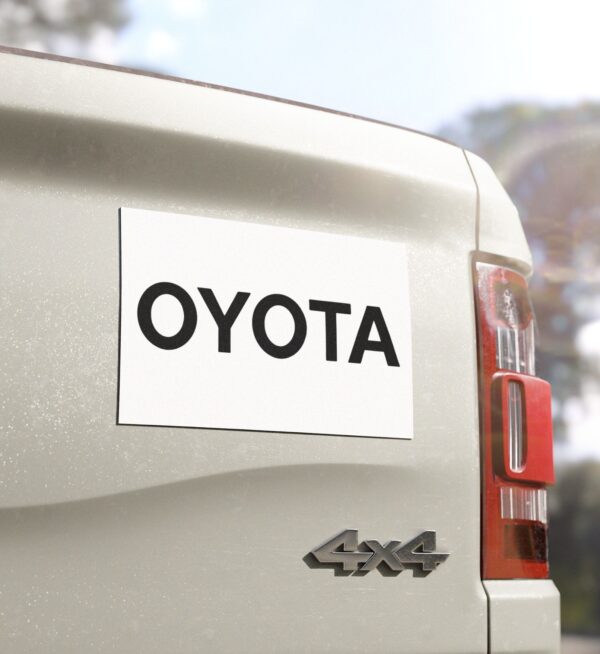 Make Tesla to Toyota Anti-Tesla Car Magnets