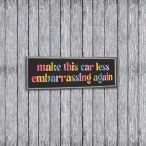 Make this Car Less Embarrassing Car Magnet, Tesla Owner Protest Humor