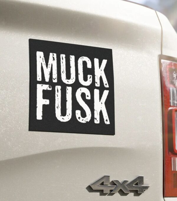 Muck Fusk Car Magnet, Square, Anti-Elon Bumper Magnet