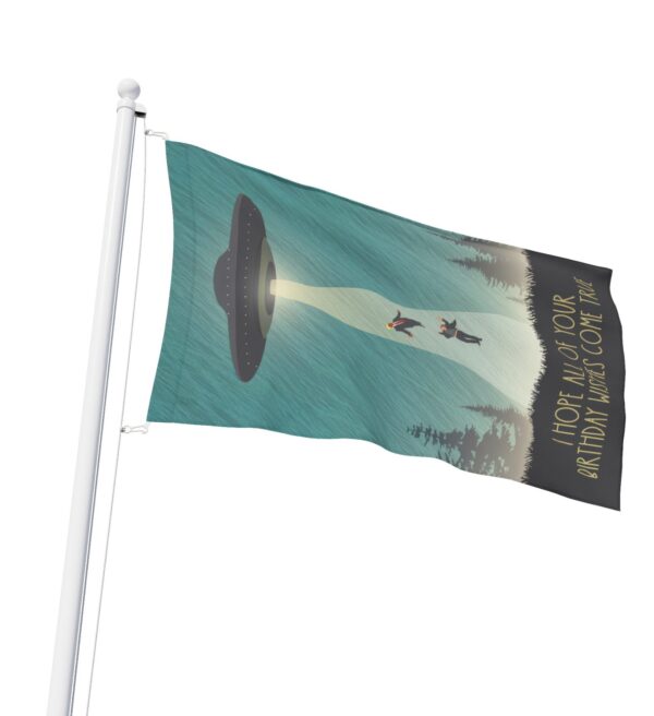 UFO take our leaders Trump, Elon Funny Flag