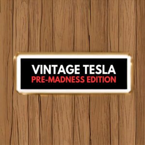 Vintage Tesla Pre-Madness Edition Car Magnet Or Bumper Sticker