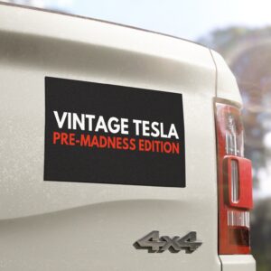 Vintage Tesla Pre-Madness Edition Car Magnets