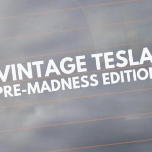 Vintage Tesla Vinyl Window Decal, Anti Elon Musk MAGA, Funny Auto Vehicle Sticker